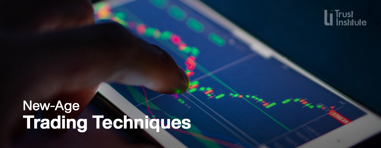 Trader analyzing market news updates on screen